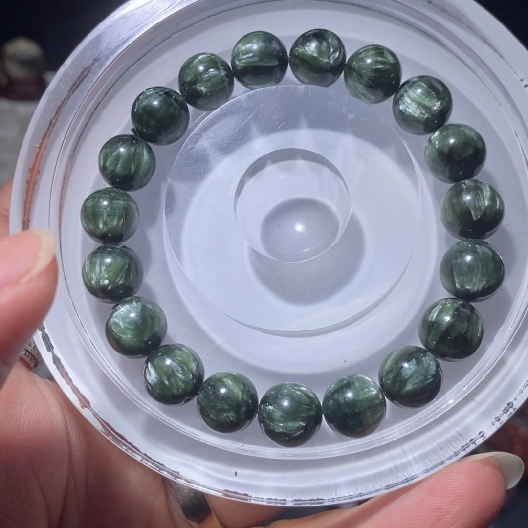 水晶手链未镶嵌高品绿龙晶10mm