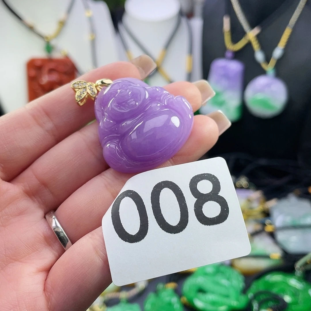 翡翠未镶嵌吊坠(赠链)