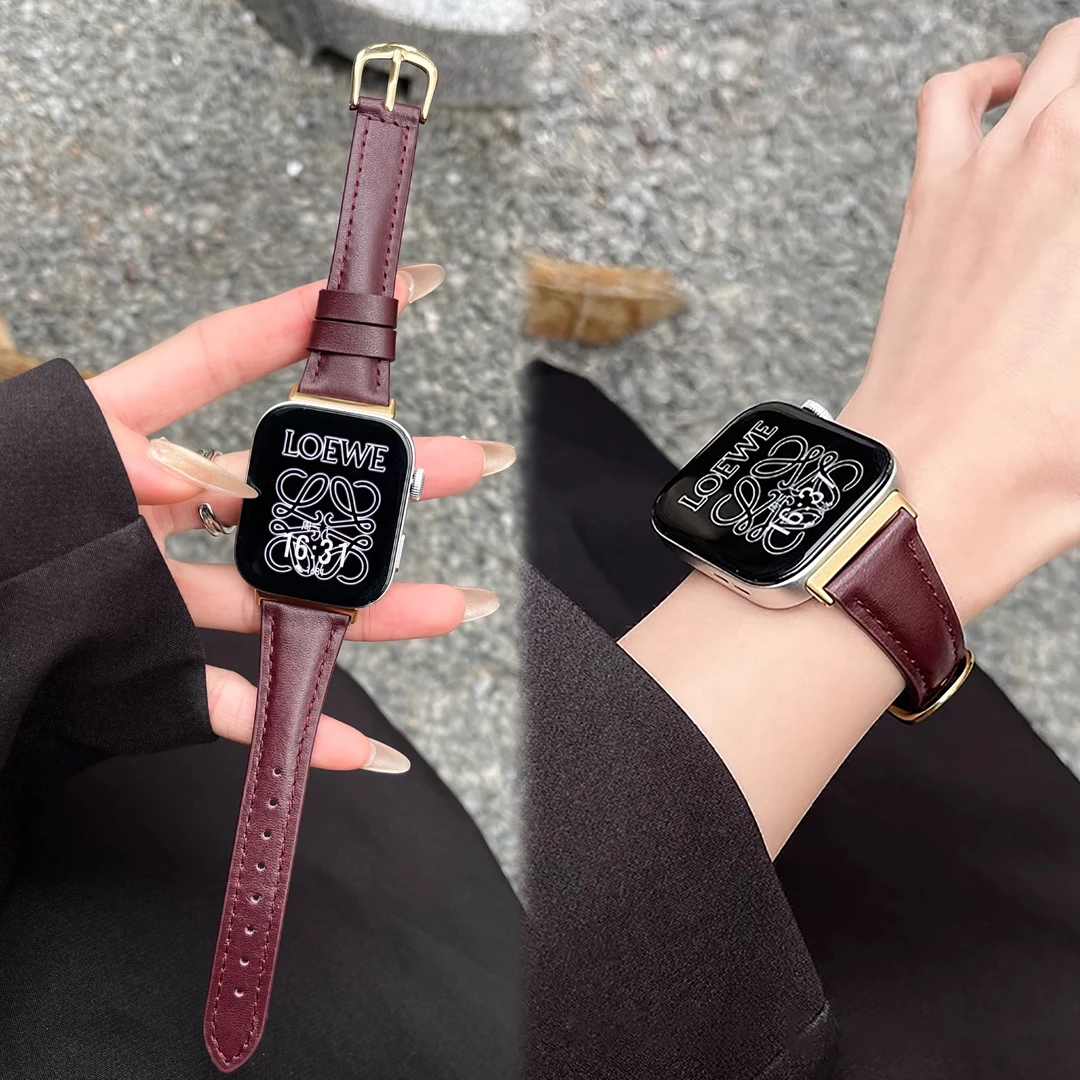 适用华为fit4手表带新款小蛮腰watchfit3秋冬真皮男女fit2高级感