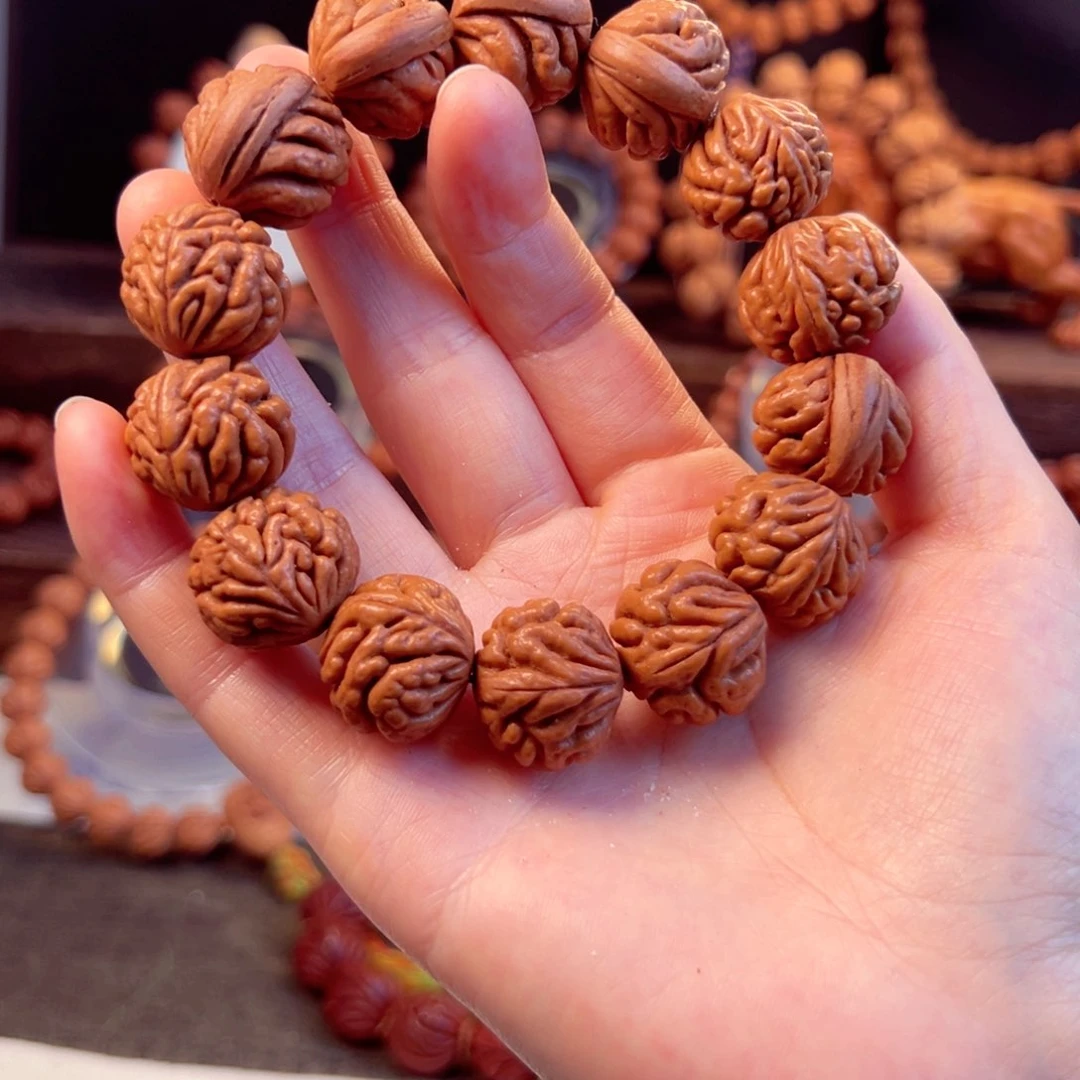 【闪购商品】桃核手串温*20尺寸豹子头