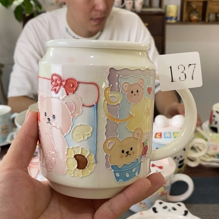 瓷片景德镇釉下彩手绘