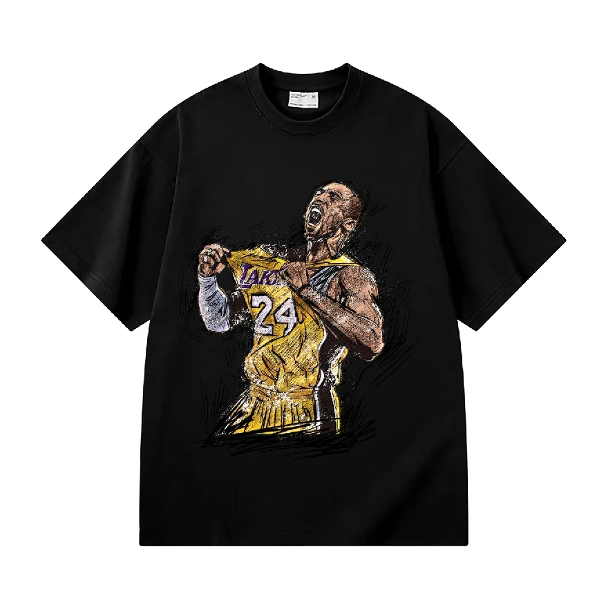 【科比】280克美式宽松设计高级感纯棉短袖男士T恤