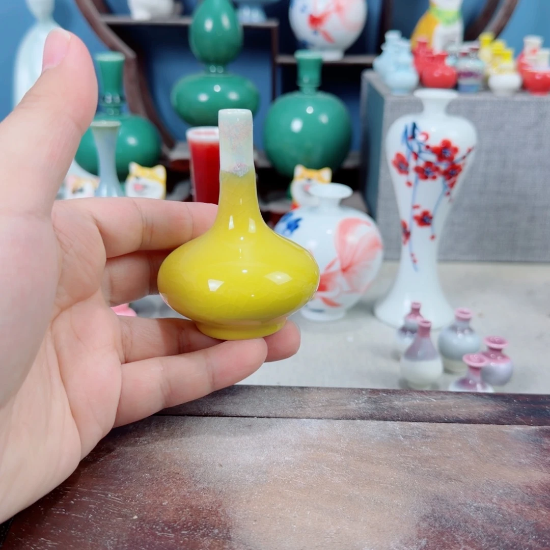 陶瓷手工小花器摆件