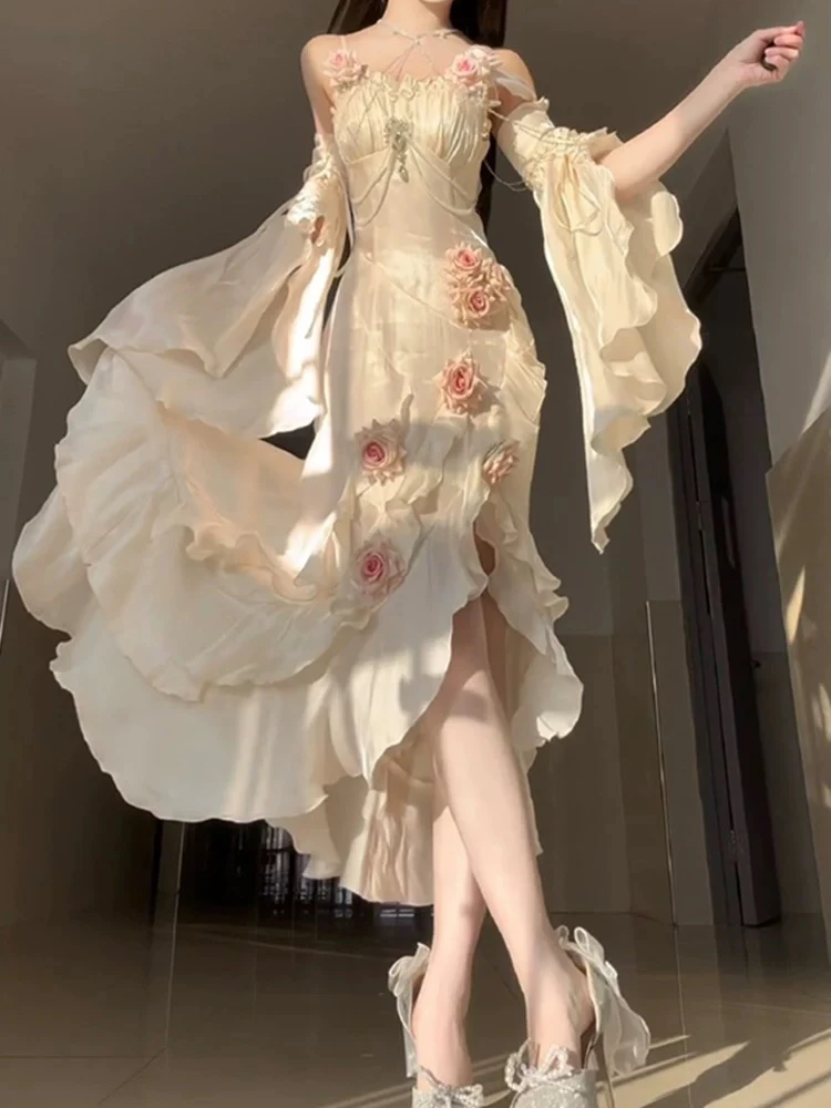 （50-99内直播下单备注编码）仙女裙轻奢设计感温柔甜美连衣裙