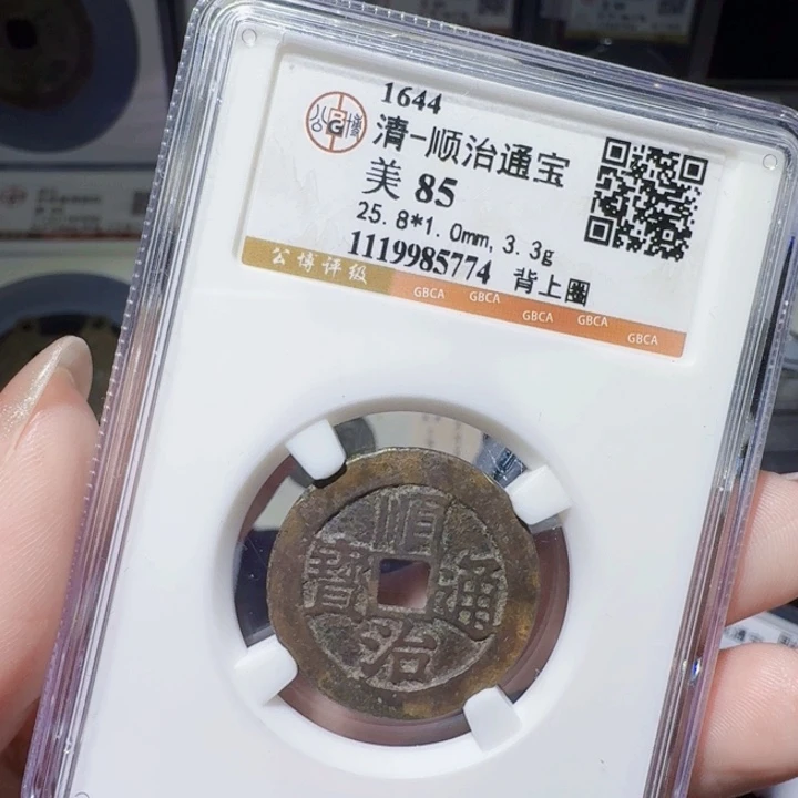 铜DX评级币一个，背圈