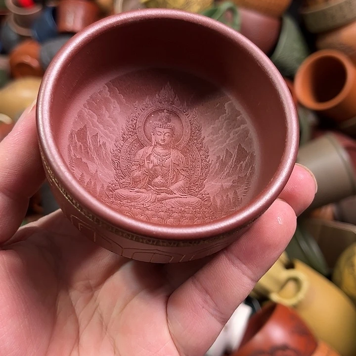 紫砂茶杯全手工紫砂主人杯