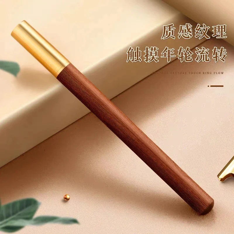 高颜值中性实木红木签字办公家用创意木质时尚签名简约