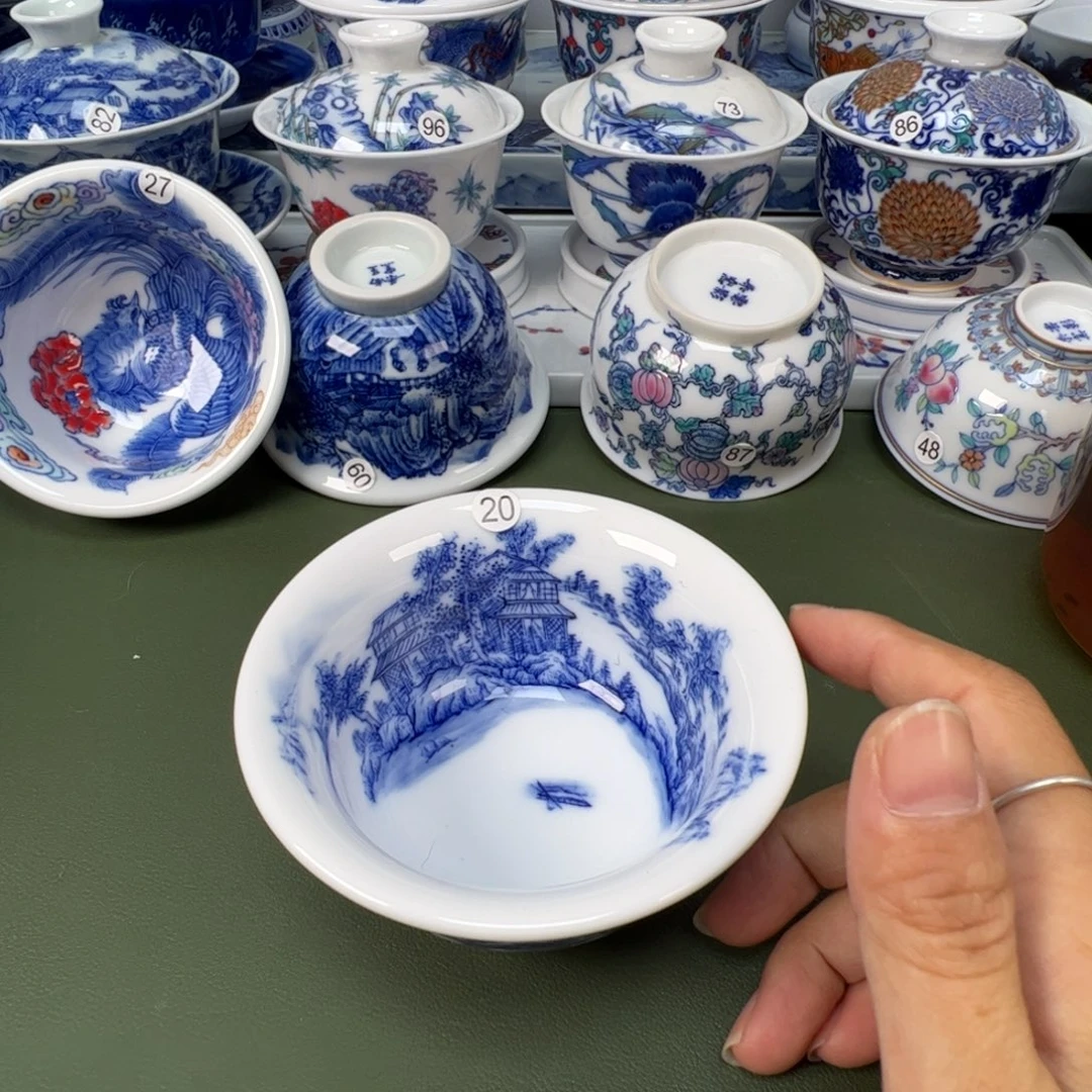 陶瓷景德镇纯手工纯手绘茶具木木20