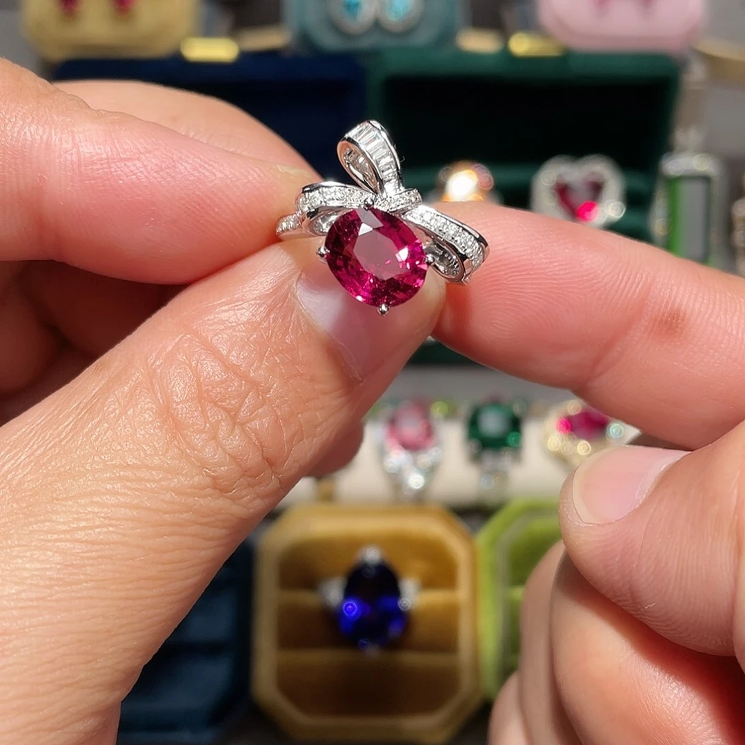 18K金镶嵌戒指碧玺2.93ct