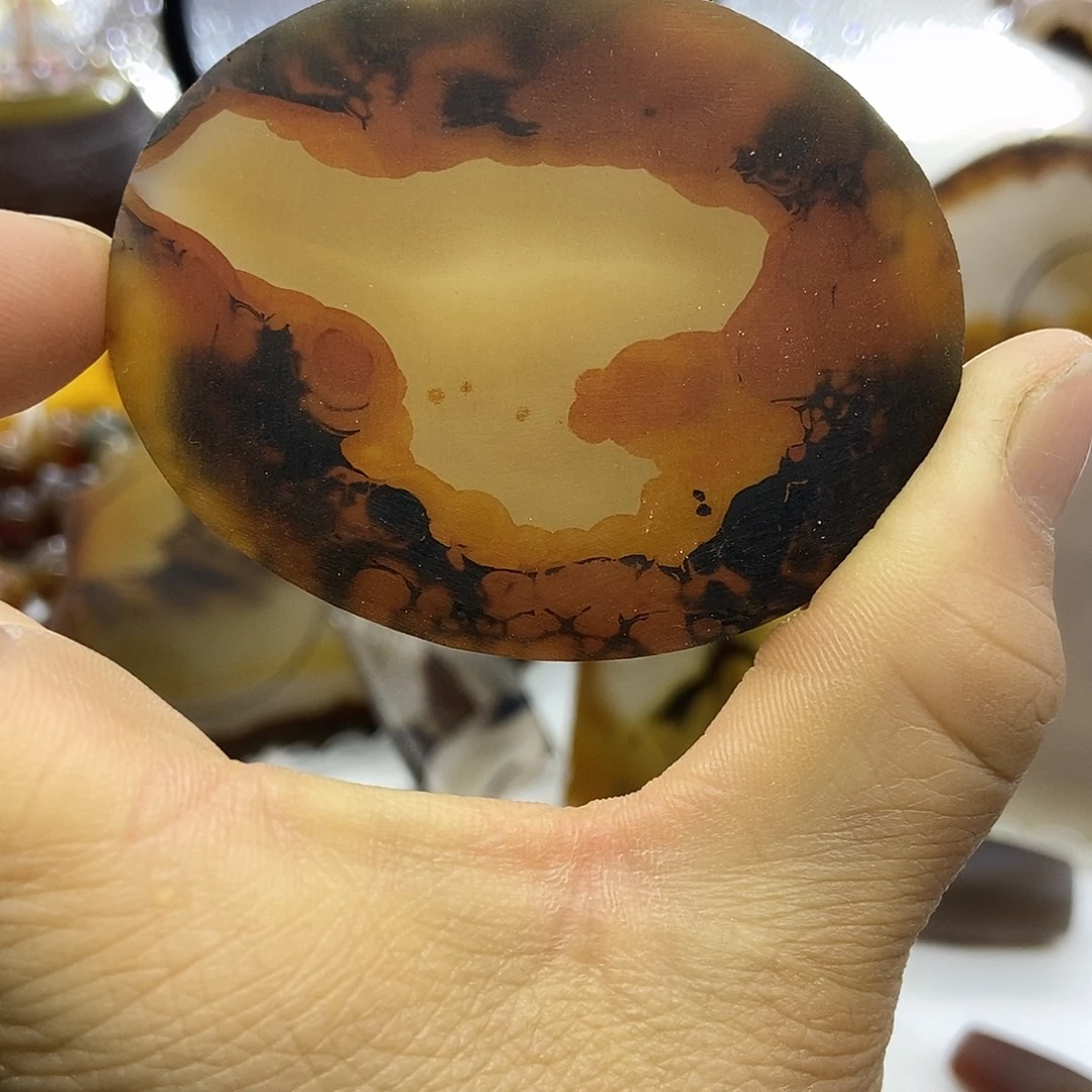 定制玛瑙巴玉玛瑙象形花牌