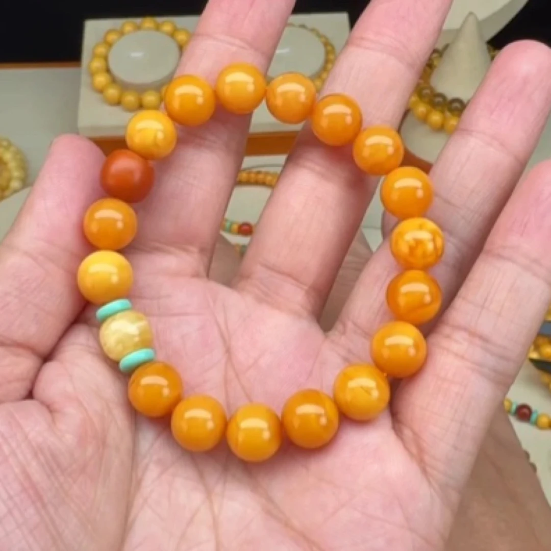 俄料老花蜡9mm天然原矿精致女款手串