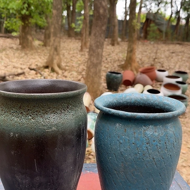 紫砂花盆高 25.23口16