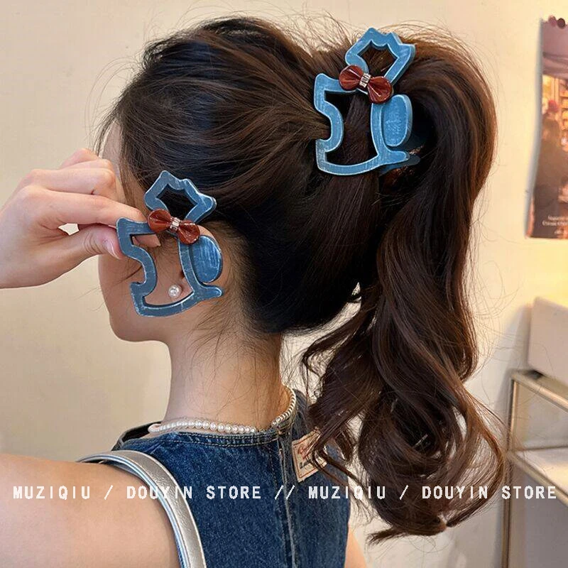 木子秋韩版设计感镂空狗狗抓夹高级感时髦洋气搭可爱网红发夹发饰