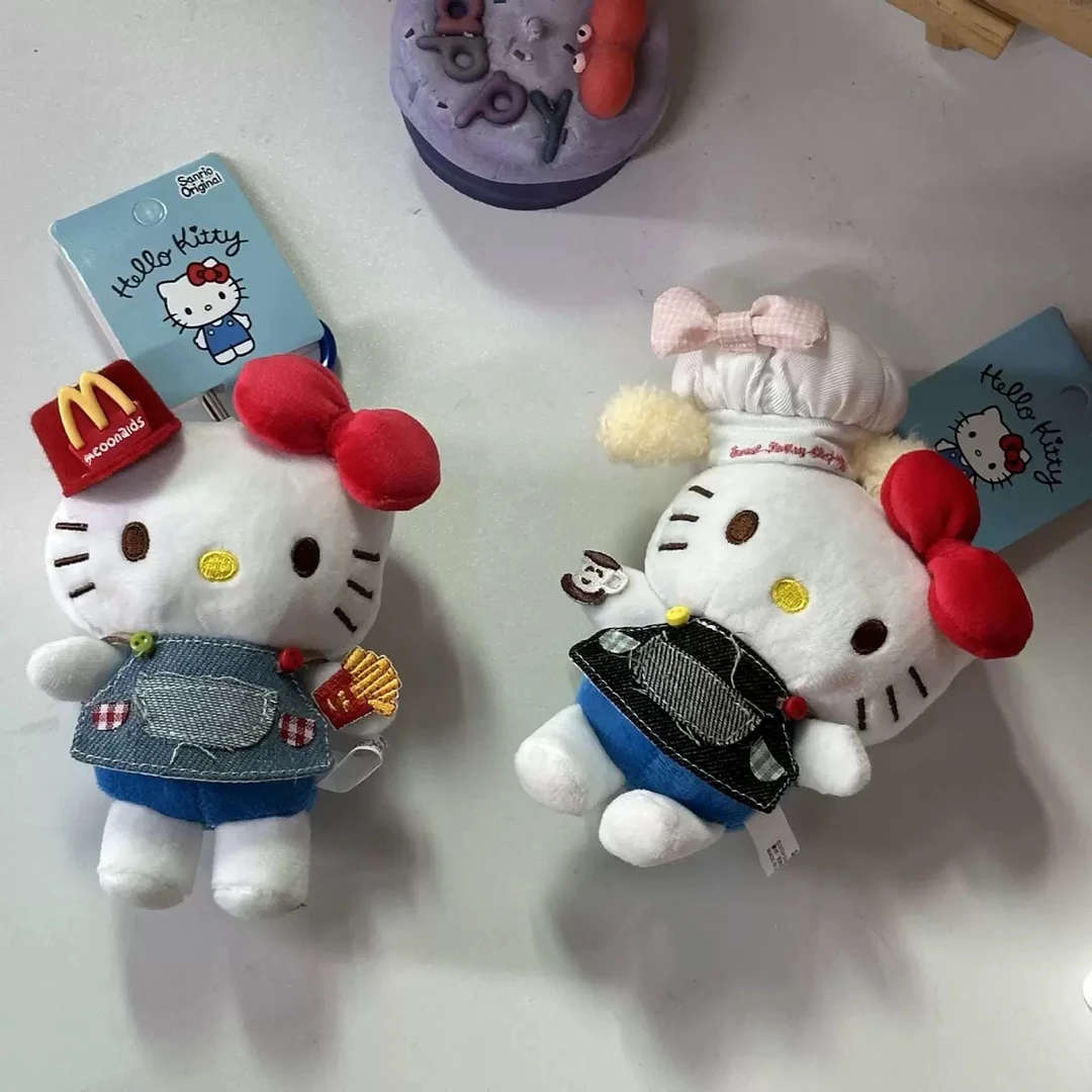 HelloKitty原创手作款牛仔厨师kitty玩偶包挂件