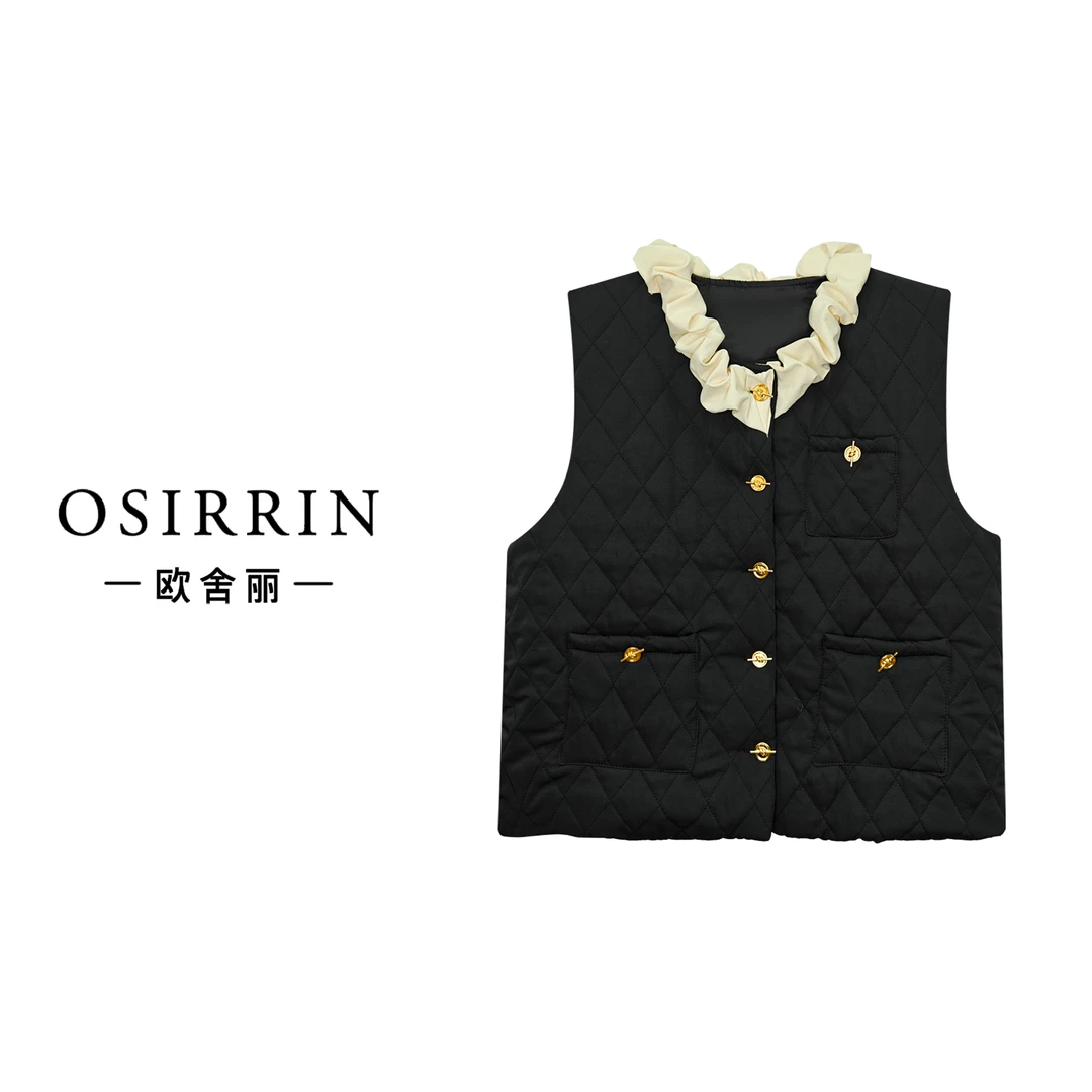 OSIRRIN秋冬宽松百搭时尚轻奢休闲马甲MJ1017