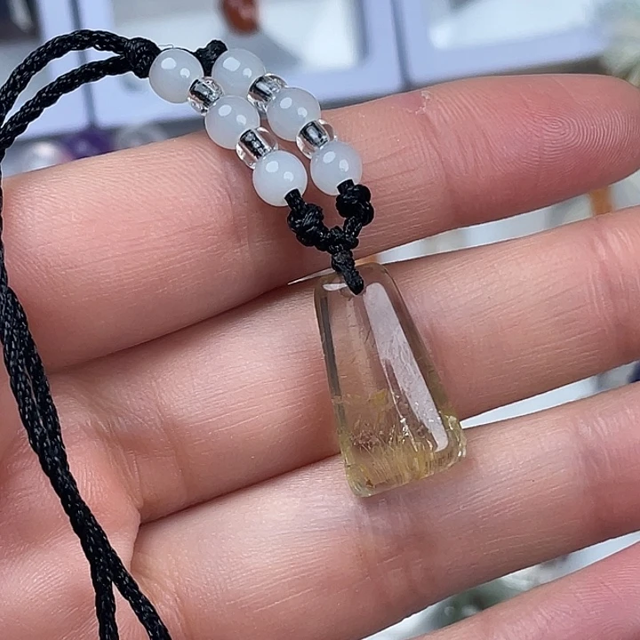 未镶嵌手链水晶金发晶吊坠