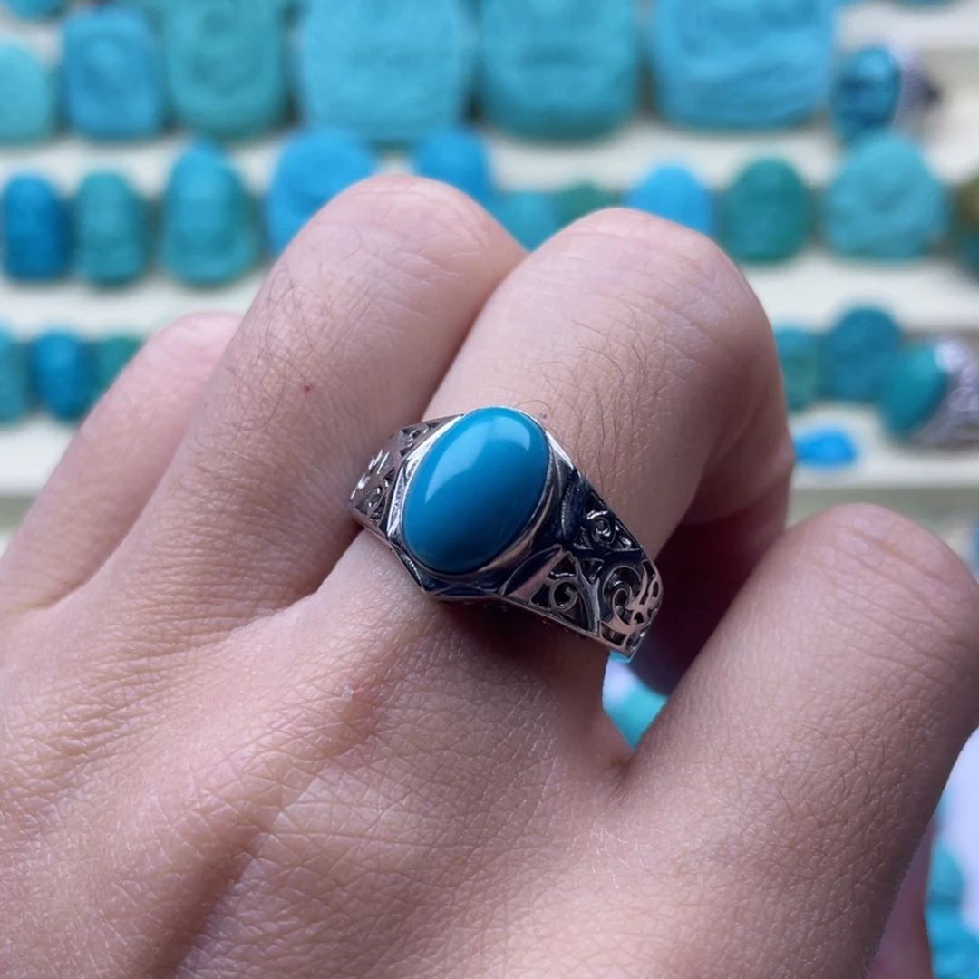 绿松石珠宝奇石银S925镶嵌