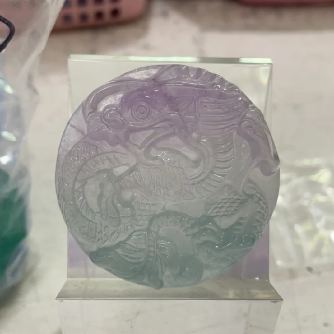 351  紫绿龙吊坠牌