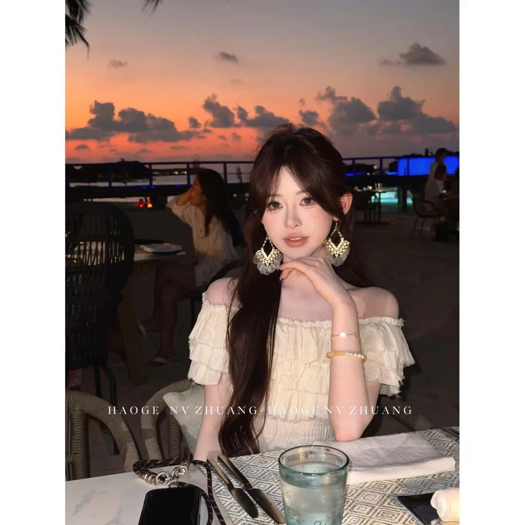 浩哥严选●马代仙仙裙C5TZ0178A上衣+半身裙预（不含腰带）小众显瘦