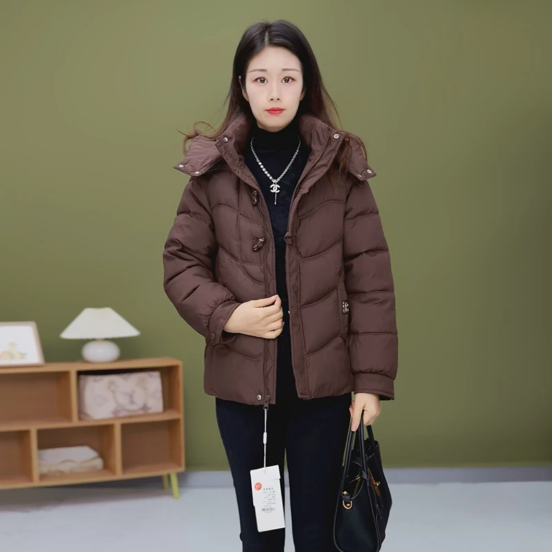 D050冬季新品加厚中长款棉衣高档休闲保暖减龄显瘦中老年妈妈棉服