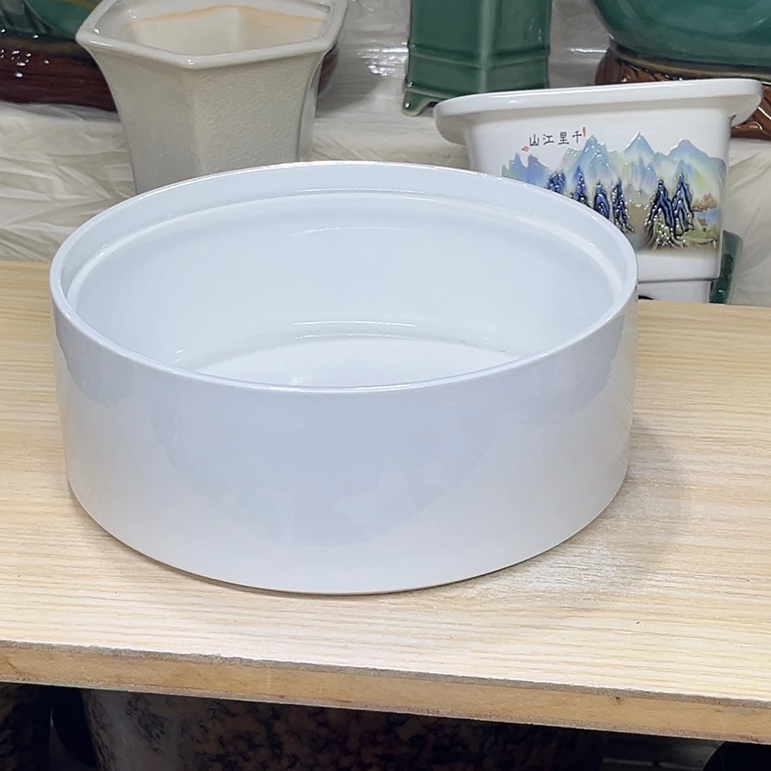 陶瓷绿植多肉微瑕花盆口径21*8.5无孔