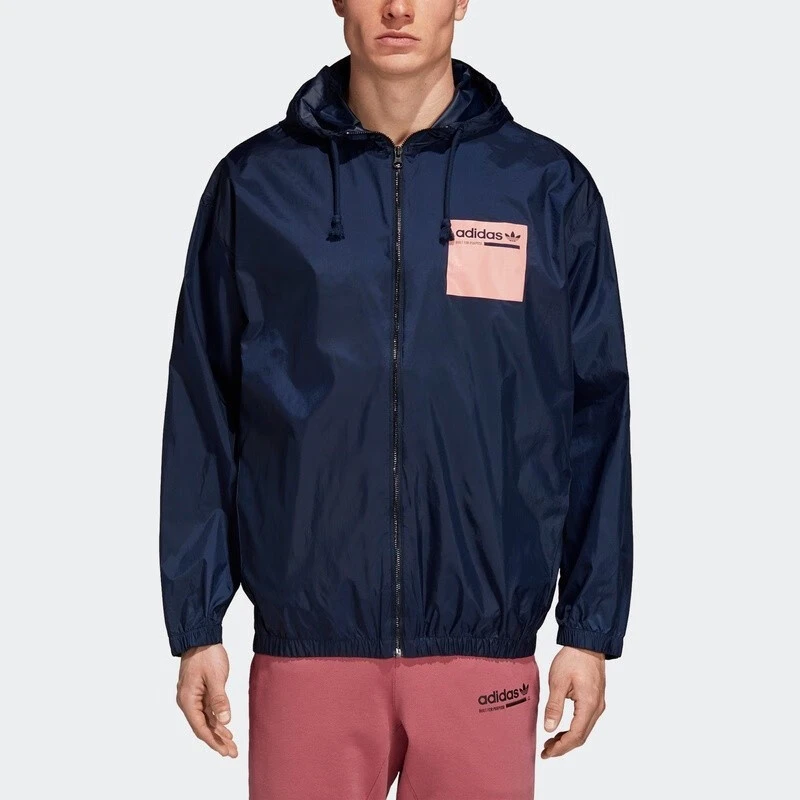 阿迪达斯adidas 三叶草正品男装运动连帽梭织休闲夹克外套 DH4959