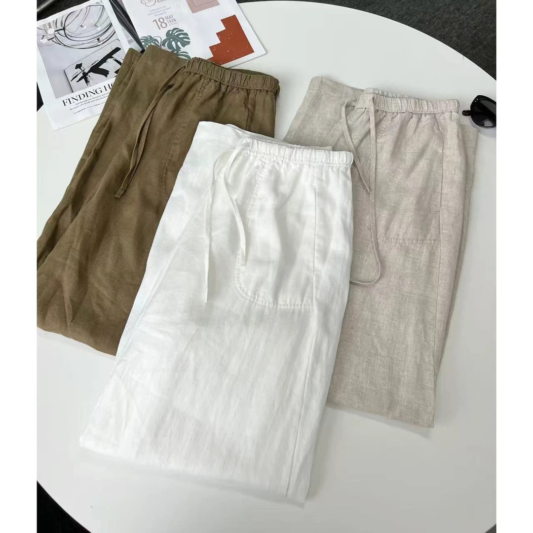 小静折扣~A1096A【老钱风】精品百搭休闲直筒阔腿裤（卡码拍大）