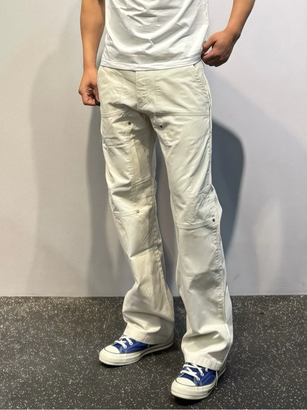 【卡秋山】木马人秋冬微喇宽松复古cleanfit帆布工装裤伐木裤长裤