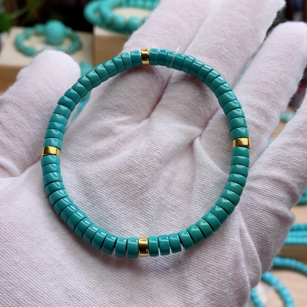 绿松石未镶嵌原矿高瓷无油无科技