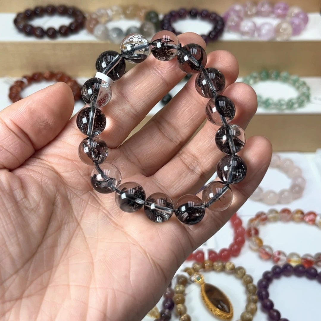 未镶嵌手链水晶黑闪灵