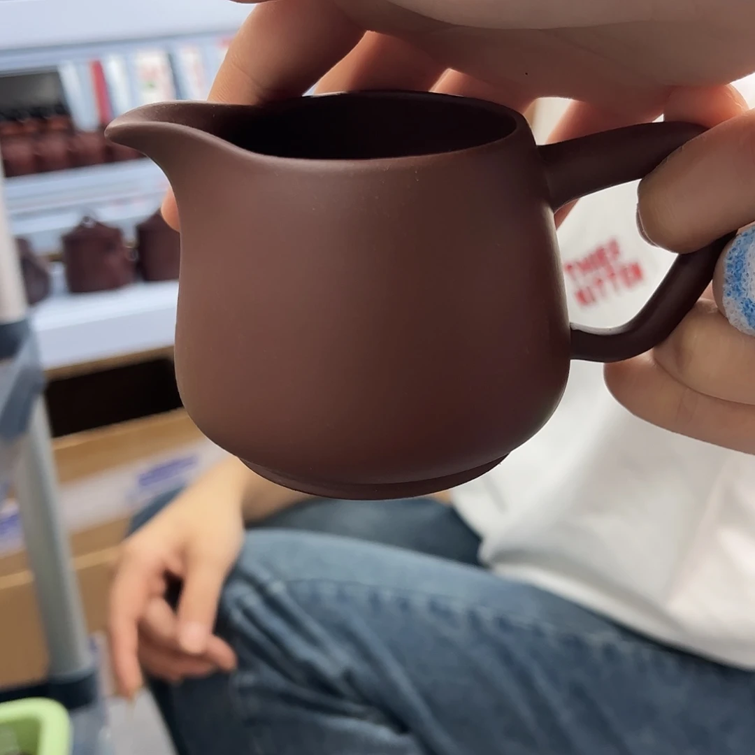 宜兴原矿紫砂全手工盖杯