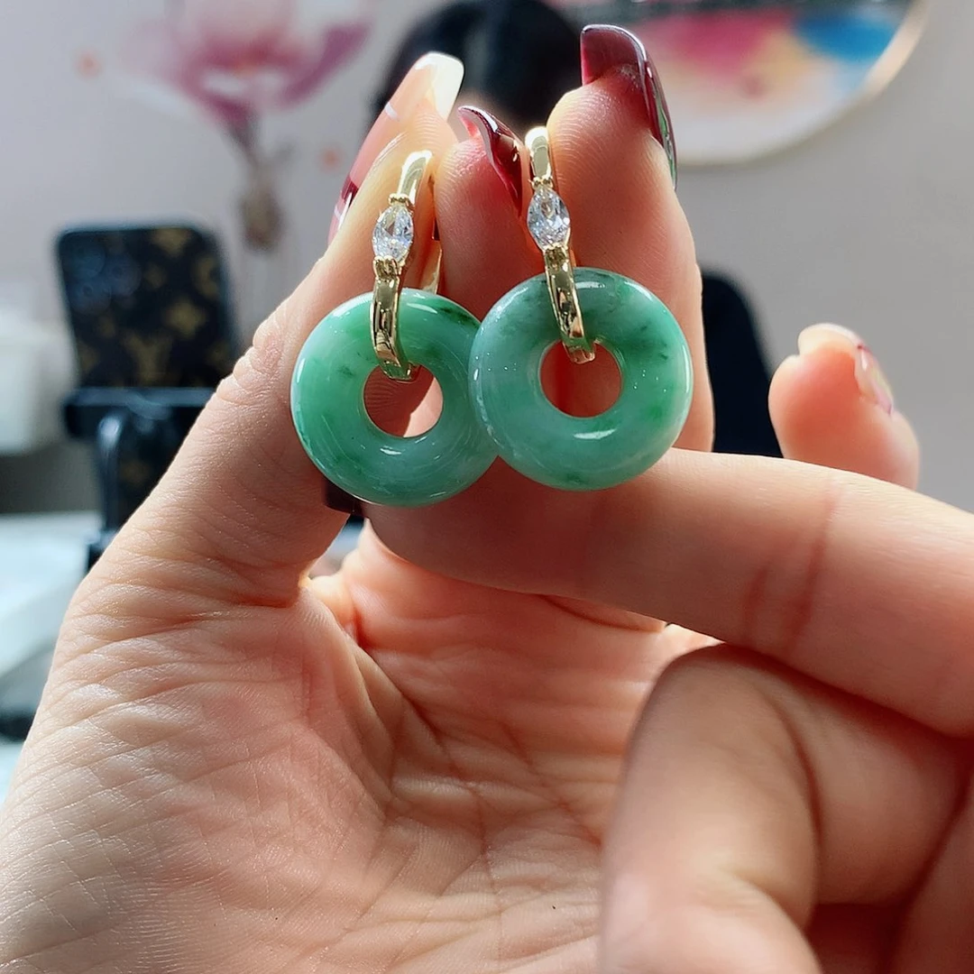 【闪购商品】翡翠耳饰未镶嵌，