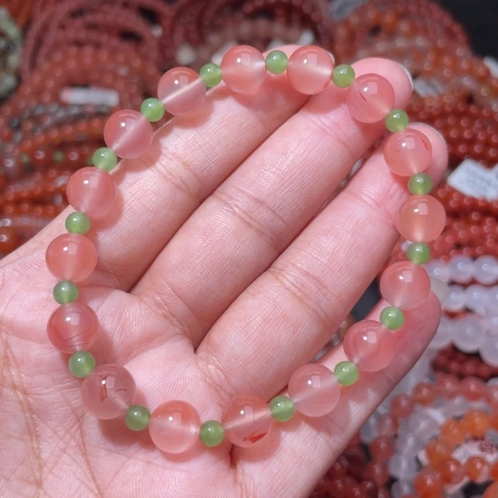 南红玛瑙未镶嵌冰粉单圈8.5m+