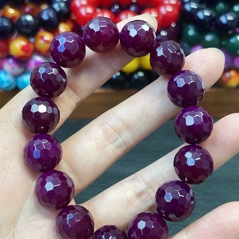 玛瑙未镶嵌手饰血胆金莲切面14