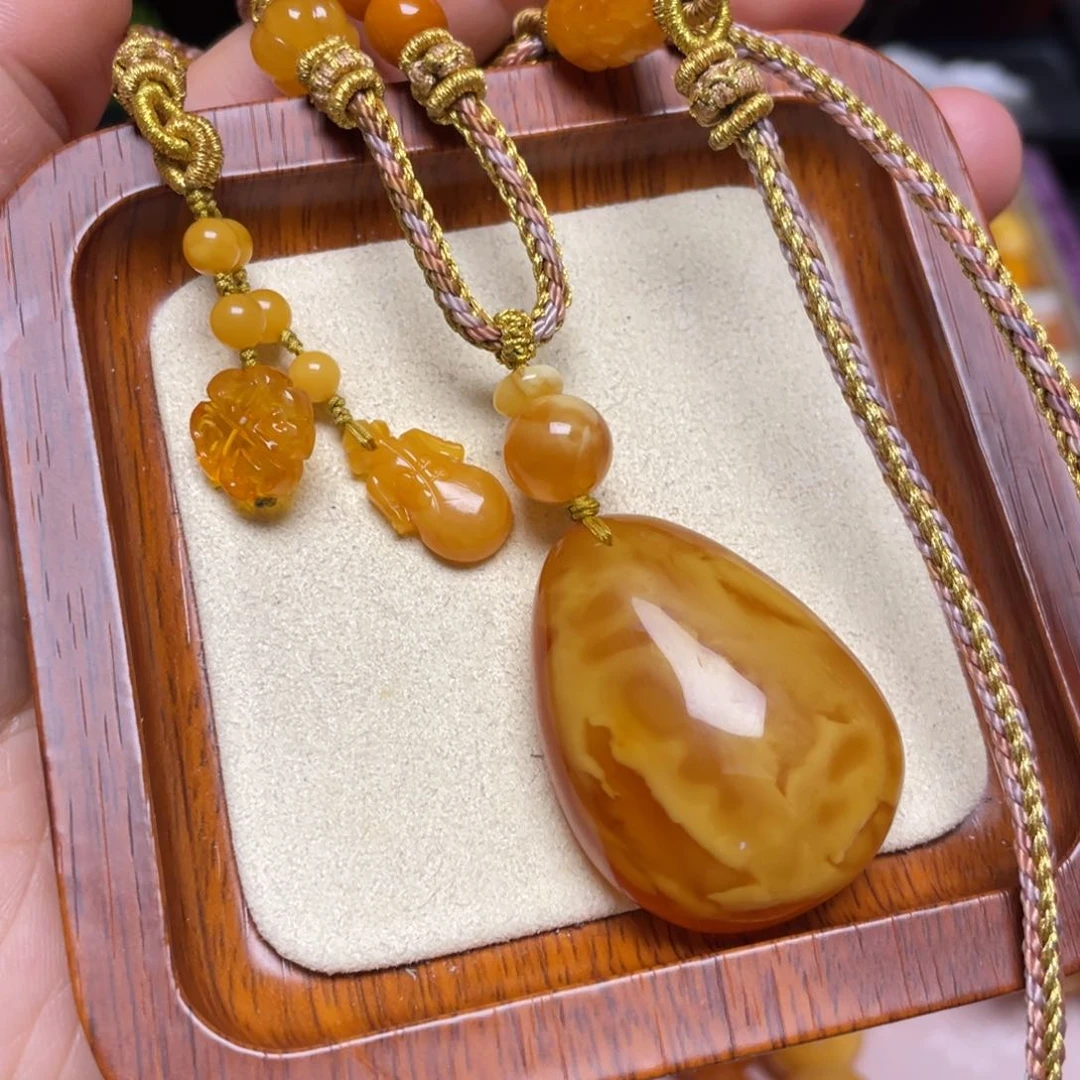 蜜蜡颈饰未镶嵌项链