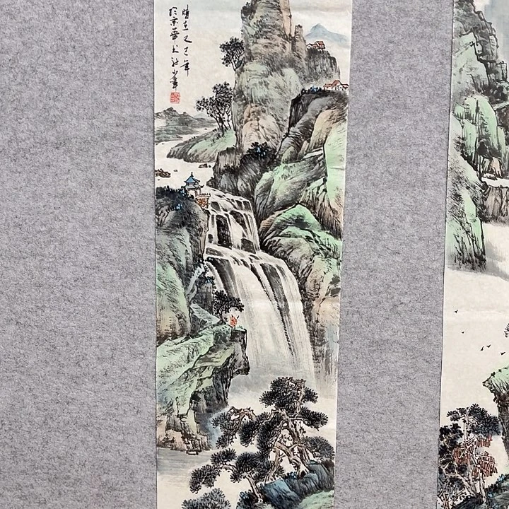 国画花鸟等图案四尺条