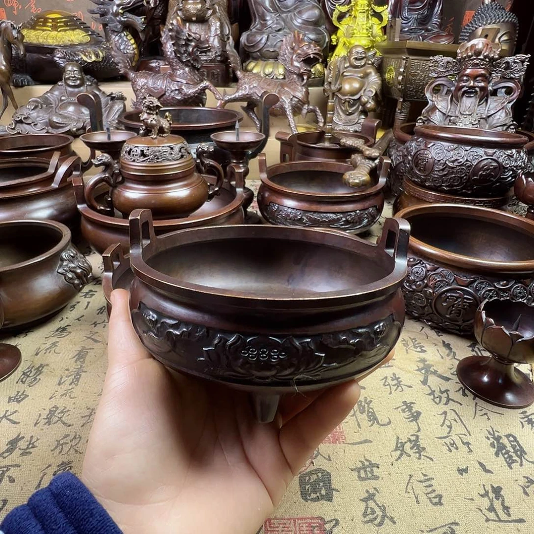 铜香炉家用供奉佛像炉