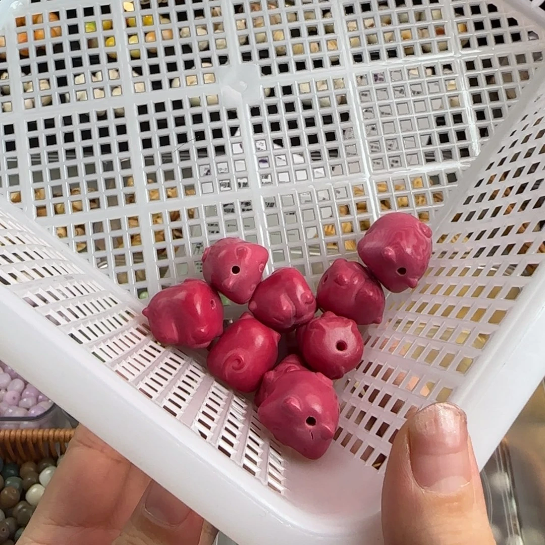 时***浅手串菩提根/象牙果瑕疵牙果粉仓鼠9颗