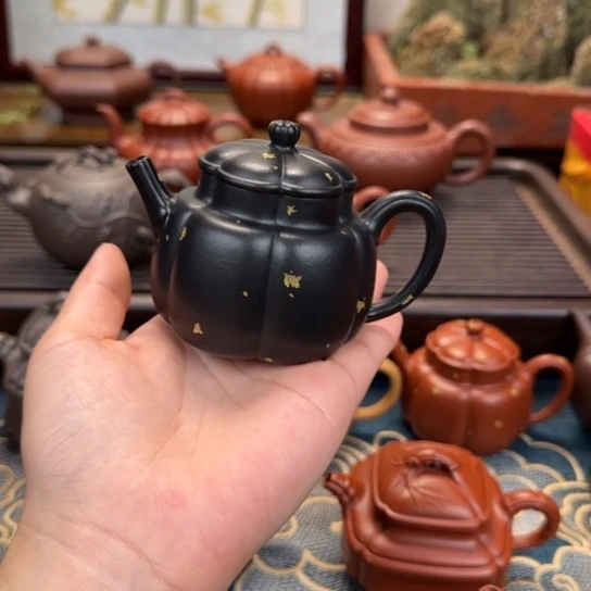 一***笔茶壶紫砂繁花筋纹
