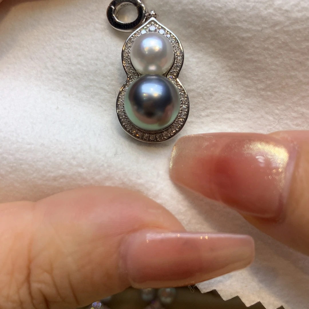 颈饰银S925镶嵌海水珍珠