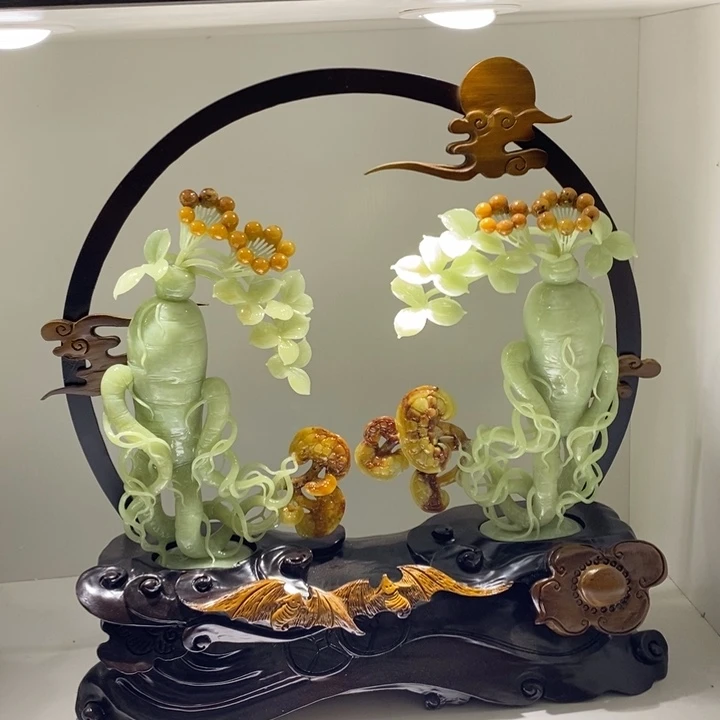 未镶嵌蛇纹石玉（覆膜）珠宝奇石