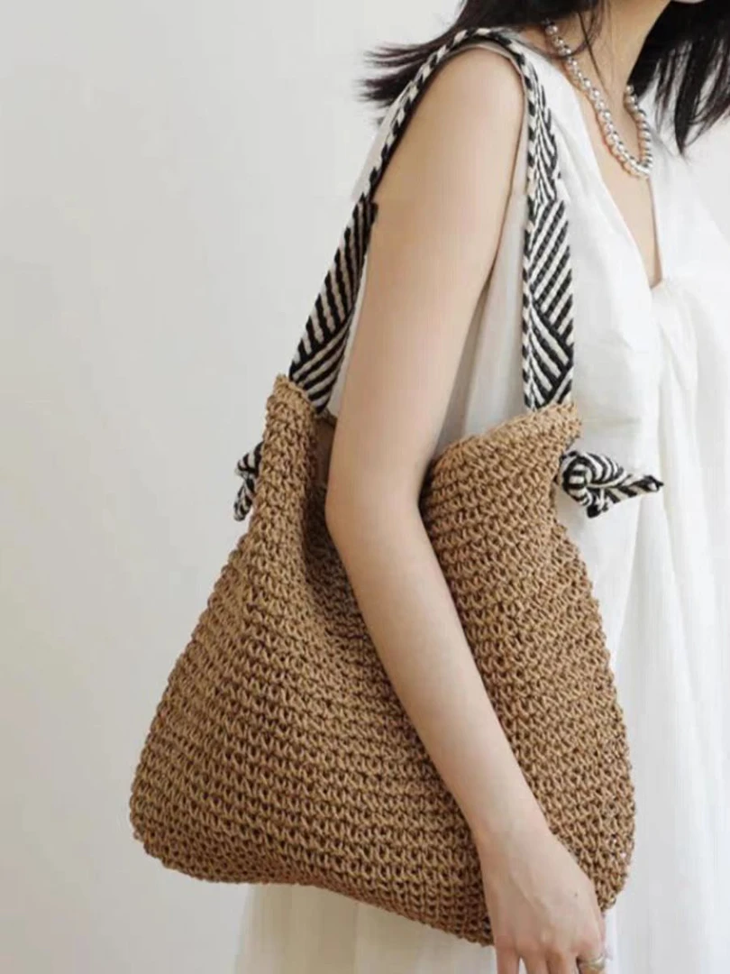 单肩包纯色简约小众百搭编织都市简约夏季休闲包XMBB-076