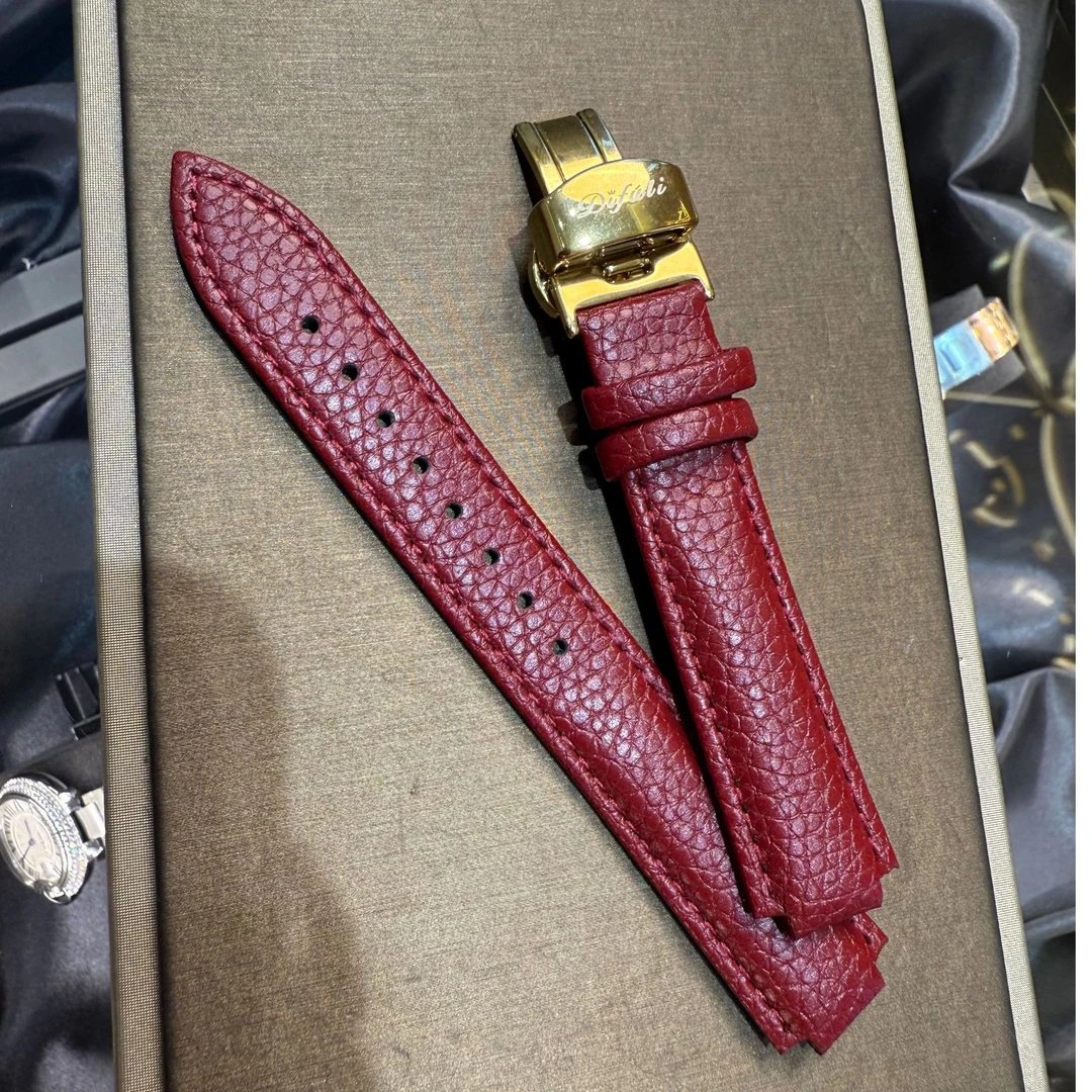 气球红色真牛皮表带女士