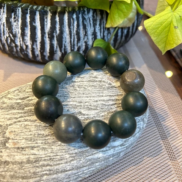 【仅一条】天然和田玉20mm新疆多宝手串有包容