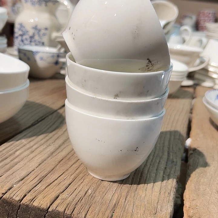 国营尾货骨瓷杯四个