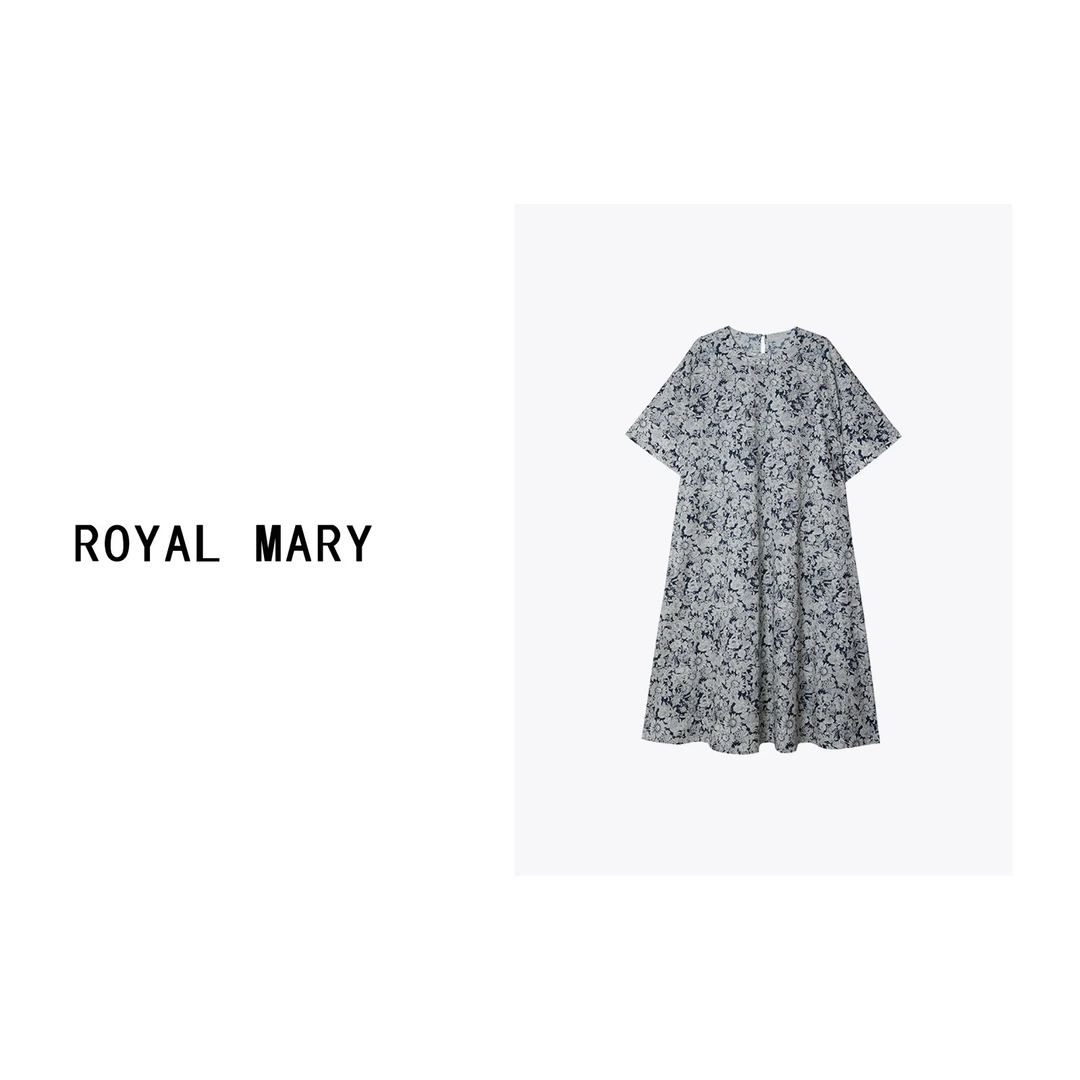ROYAL MARY高奢时尚潮流气质优雅百搭休闲夏季纯棉连衣裙WJ623-1