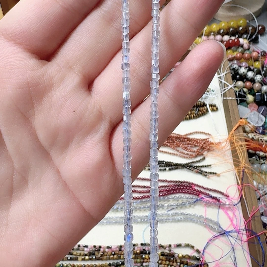 未镶嵌玛瑙/玉髓珠宝半成品卡2虎月光方切一条