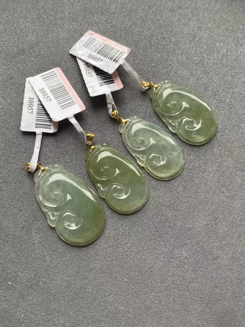 10075天然A货翡翠【如意吊坠】多样性发一个