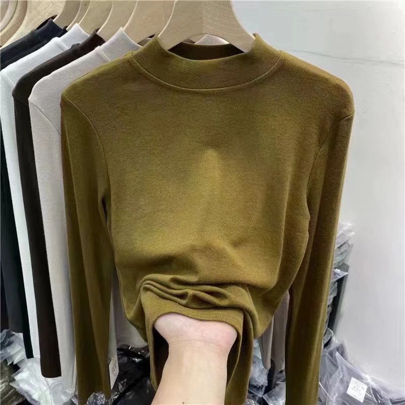 珍姐家立领磨毛打底衣9585货号