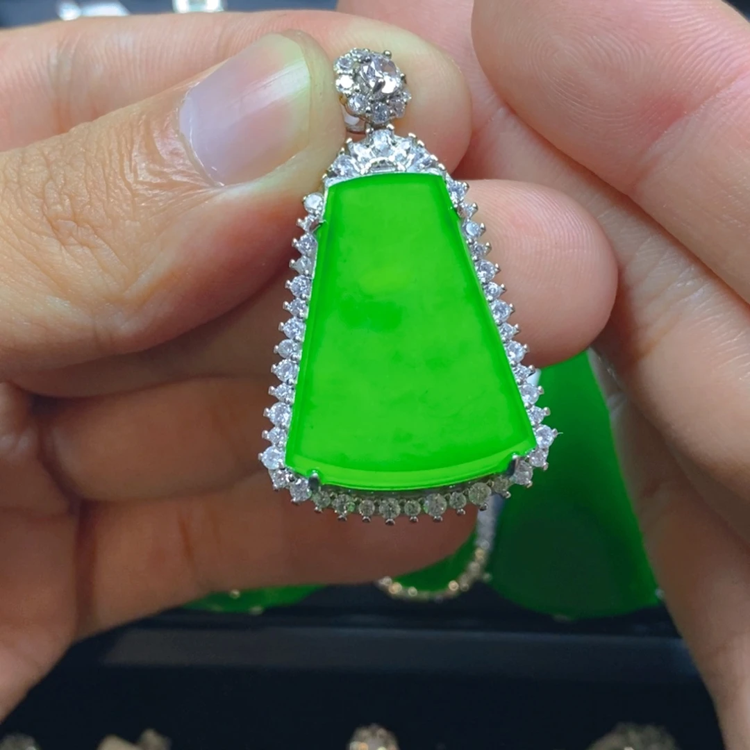 翡翠银S925镶嵌颈饰